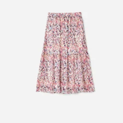 Jupe longue TEXTO écrue à imprimé tachiste