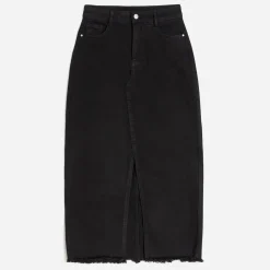 Jupe longue TEXTO en jean noir