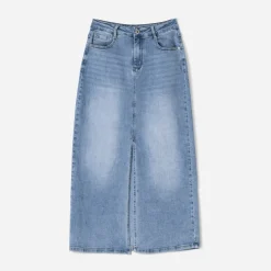 Jupe longue TEXTO en jean bleu