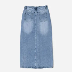 Jupe longue TEXTO en jean bleu