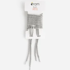 Lacets ronds argentés