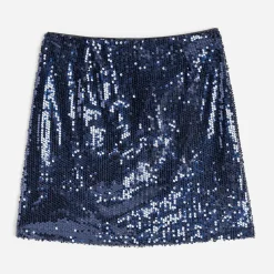 Mini jupe TEXTO marine en sequins