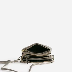 Mini sac taupe métallisé 6 compartiments