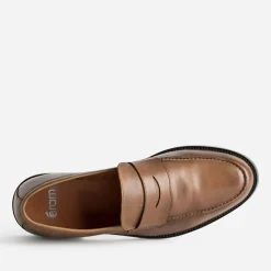 Mocassin camel cuir