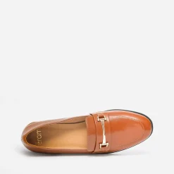 Mocassin cognac détails dorés