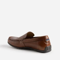 Mocassin cognac en cuir