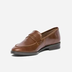 Mocassin ERAM FLEX cognac en cuir verni