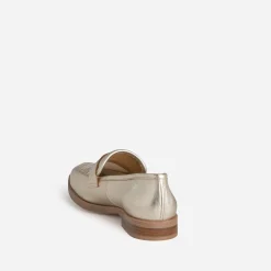 Mocassin ERAM FLEX doré cuir perforé