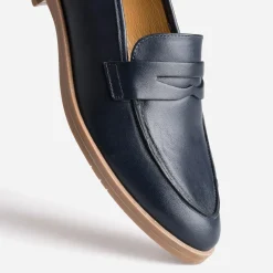 Mocassin ERAM FLEX marine en cuir