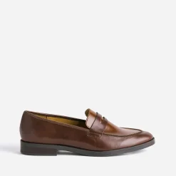 Mocassin ERAM FLEX marron foncé en cuir