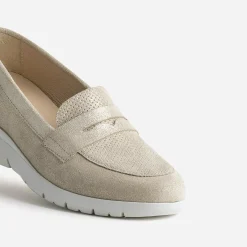 Mocassin FRANCE ARNO doré cuir velours