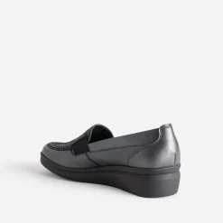 Mocassin FRANCE ARNO gris en cuir