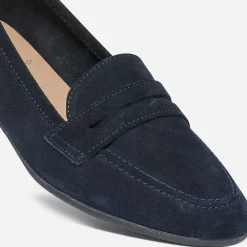 Mocassin marine éco-conçu en cuir velours