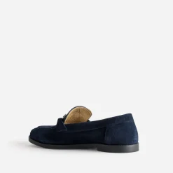 Mocassin marine cuir velours