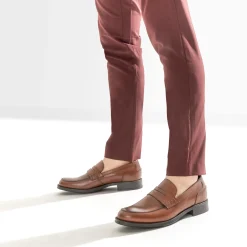 Mocassin marron foncé cuir