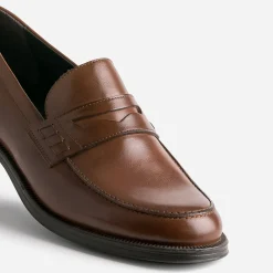 Mocassin marron foncé cuir
