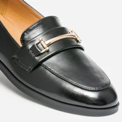 Mocassin noir détails dorés