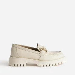 Mocassin TEXTO beige en cuir à semelle crantée