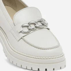 Mocassin TEXTO écru en cuir à semelle épaisse