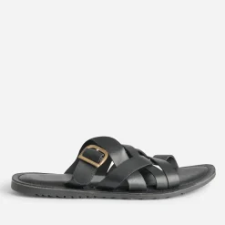 Mule noire cuir éco-conçu