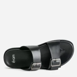 Mule noire en cuir