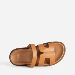 Mule TEXTO cognac cuir