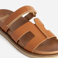 Mule TEXTO cognac cuir