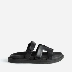 Mule TEXTO noire cuir