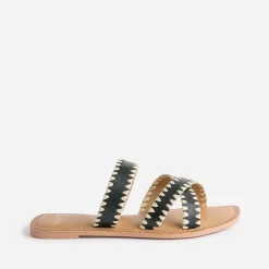 Mule TEXTO noire en cuir