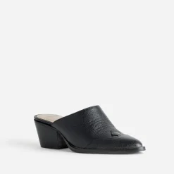 Mule-santiag TEXTO noire cuir