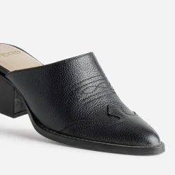 Mule-santiag TEXTO noire cuir