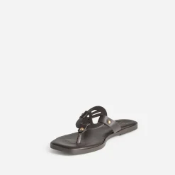 Mule-tong TEXTO marron cuir