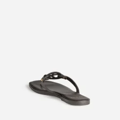 Mule-tong TEXTO marron cuir