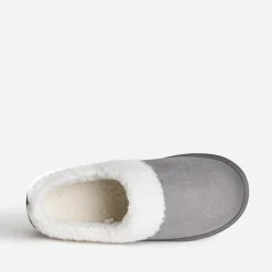 Pantoufle grise fourrée