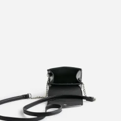 Pochette à téléphone noire avec barrette métal