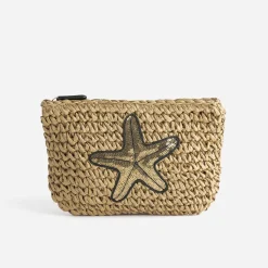 Pochette beige à patch étoile