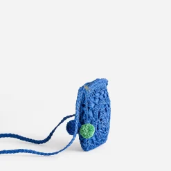 Pochette enfant bleue façon macramé