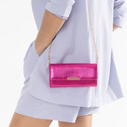 Pochette fuchsia métallisée