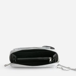 Pochette-téléphone TEXTO argent métallisé