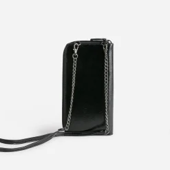 Pochette-téléphone TEXTO noir glacé