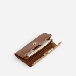 Portefeuille cognac pour femme
