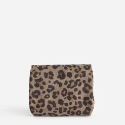 Porte-monnaie beige motif léopard 3 compartiments