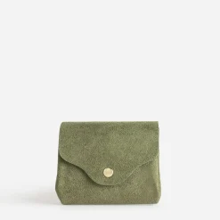 Porte-monnaie kaki 3 compartiments