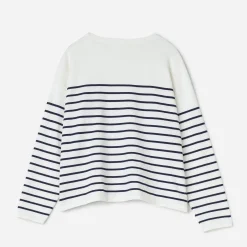 Pull marinière TEXTO message bouclette