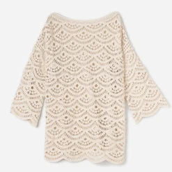 Robe TEXTO écrue façon macramé