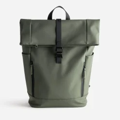 Sac à dos kaki mat toucher gomme