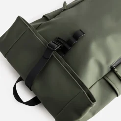 Sac à dos kaki mat toucher gomme