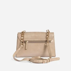 Sac à main beige rosé verni