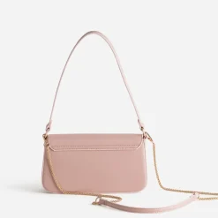 Sac à main bois de rose métalleries dorées