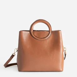 Sac à main camel trois compartiments